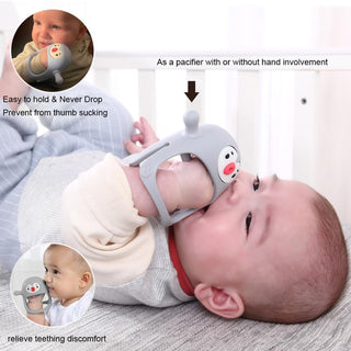 Smily Mia Breastfed Baby Pacifiers, Baby TeethingToys for 0-6Months, Baby Teethers for 3-6Months, Hand Teether For Infants, Baby Essentials&Baby Registry for New Born, Baby Must Need Items, light blue