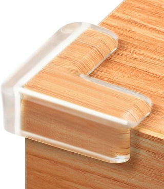 Gudui ‎SHOWAY Corner Guards (12 Pack) Clear Protectors | High Resistant Adhesive Gel Best Baby Proof Stop Child Head Injuries Tables, Furniture & Sharp Corners Proofing (L-Shaped).