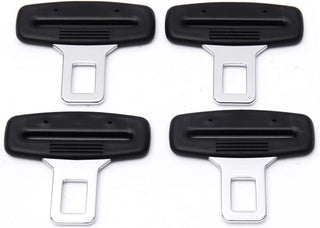 WedFeir 4pcs Car Seat Belt Clips, Car Seat Belt Insert Metal Tongue, Seat Safety Belt Buckle Auto Metal Seat Belt Clip, Universal for Most Vehicle. (Black)