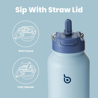 bottlebottle BOTTLE BOTTLE 32oz Insulated Water Bottle Stainless Steel Sport Water Bottle with Straw Dual-use Lid Design for Gym with Pill Box (green)