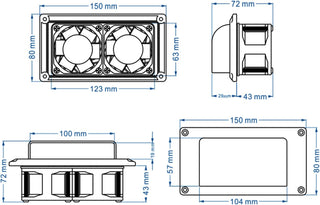 Morelian 12V Caravan Motorhome Trailer Side Air Vent Ventilation Exhaust Fan RV Ventilator RV Modification Accessories
