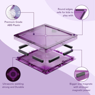 GRAFLO Magnetic Building Blocks & Construction Blocks Set for Kids - 68 Pcs Vibrant 3D Building Set as Education Toys - Magnetic Toys & Tiles for Kids - Magnetic Block for Kids - Toy for Kids 3+ Years