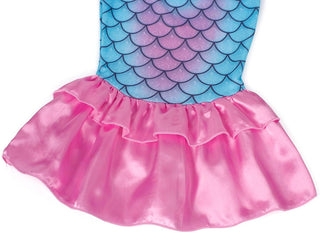 WonderBabe Little Girl Mermaid Princess Dresses Ariel Costume for Grils Birthday Party Halloween Cosplay Outfit with Accessories