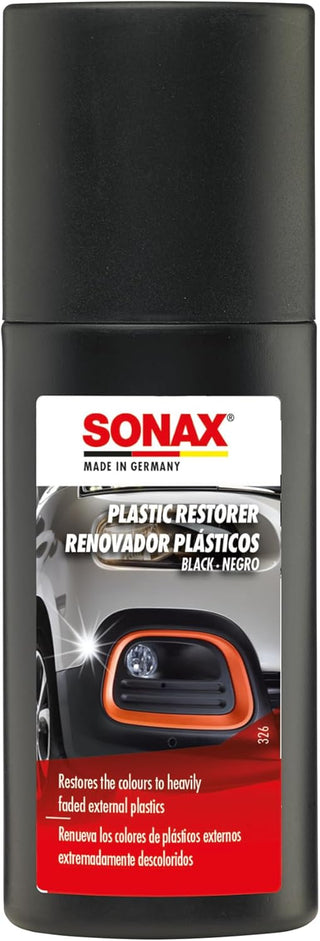 Sonax Plastic Restorer with Sponge, Black (100mL),04091000