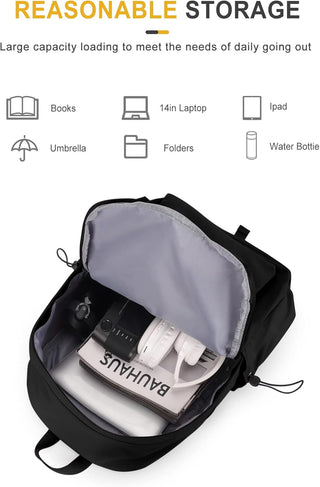 VECAVE Lightweight Casual Laptop Backpack Purse for Women,Travel Backpack with laptop compartment