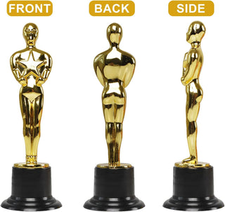 KASTWAVE Plastic Gold Star Award Trophies for Party Decorations, Party Favors, School Award, Game Prize, Party Prize and Appreciation Gifts (13 Pack 4.7'')