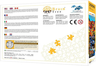 BRAIN TREE Amsterdam 1000 Piece Puzzles for Adults Kids 12+ Unique Puzzles 4 Puzzle Sorting Trays, Droplet Technology for Anti Glare & Soft Touch 27.5Lx19.5W Inch