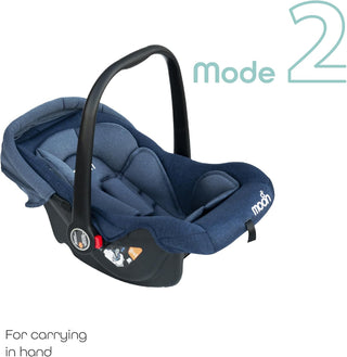 MOON Bibo Infant/Baby/Kids Travel Car Seat With Full Body Support CUShion Rear Facing_Seat Carry Cot AdjUStable Canopy Suitable For 0 Months+0 13 Kg Brown