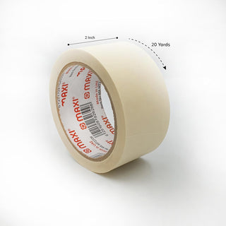 Maxi Premium Masking Tape 2â€ X20Yards General Purpose Paper Tape For Painting, Labeling, Marking, Gardening, Packaging, Artworks, Schools, Office, Automobile Garage, Factory, Industrial Uses