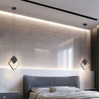 YT YATAI LIGHTING Modern Black LED Pendant Light, Minimalist Small Single Mini Pendant Light for Kitchen Island, Bedroom, Bedside, Adjustable 3 Color Light