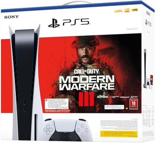 PlayStation 5 Standard Edition Disc Console with COD:MW III Voucher - UAE Version, 1 Year Manufacturer Warranty