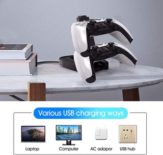 eWINNER Controller Charger Dock LED Dual USB PS4 Charging Stand Station Cradle for Sony Playstation 4 PS4 / PS4 Pro /PS4 Slim Controller