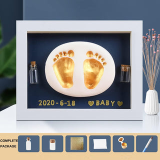 Ywhalep Baby Handprint and Footprint Makers Kit Keepsake for Newborn Boys & Girls, Personalized Baby Frame Ornament, Memory Art Baby Gifts for Baby Registry Nursery Décor