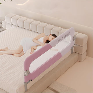 U-HOOME Bed Rails for Toddlers-Foldable Baby Bed Rails Guard,Kids'Bed Rails Guards,Safety Bed Fence Protector Rail,Adjustable Heights&Swing Down Bed Guard Rail for Queen King Twin Bunk (1.5m-pink)