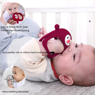 Smily Mia Breastfed Baby Pacifiers, Baby TeethingToys for 0-6Months, Baby Teethers for 3-6Months, Hand Teether For Infants, Baby Essentials&Baby Registry for New Born, Baby Must Need Items, light blue