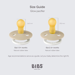 Bibs Pacifier Size 1 - Baby 0-6M (2pcs) - Ivory/Blush