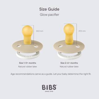 Bibs Pacifier Size 1 - Baby 0-6M (2pcs) - Ivory/Blush