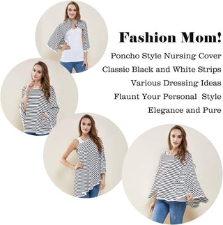 ChicAbode Baby Nursing Cover & Nursing Poncho, 360° Full Privacy Breastfeeding Protection, Shopping Cart Stroller Cover, Multi-Use Cover for Baby Car Seat Canopy, Baby Shower Gifts for Boy&Girl