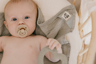 Bibs Pacifier Size 1 - Baby 0-6M (2pcs) - Ivory/Blush