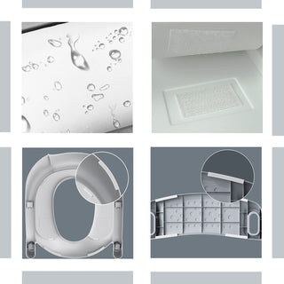 GDTOMEEU Toilet Potty Training Seat with Step Stool Ladder, Potty Training Toilet for Kids Boys Girls Toddlers-Comfortable Safe Potty Seat with Anti-Sli (Grey)