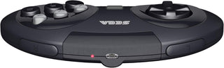 Retro-Bit Sega Genesis 2.4 Ghz Wireless Controller for Sega Genesis Original/Mini, Switch, PC, Mac - Includes Controller, 2 Receivers & Storage Case (Black)