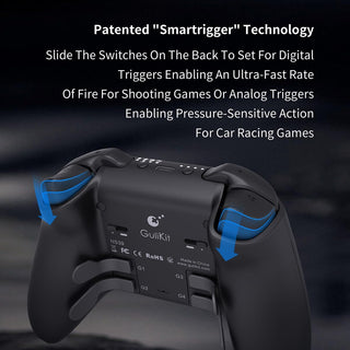 GuliKit KK3 Max Game Controller Hall Effect Joysticks Analog & Digital Triggers Wireless Pro 1000HZ Polling Rate Maglev/HD/Rotory Vibration Compatible with Switch/PC/Android/iOS/Steam Deck (Black)
