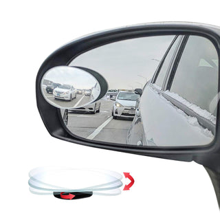 Ampper Blind Spot, 2" Round HD Glass Convex Rear View Mirror | Car | Pack of 2