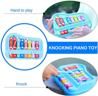 SP Toys SPT 2 in 1 Piano Xylophone Kids Toddler Musical Instruments Early Educational Key Scales Hammering Pounding for Preschool Toddlers Birthday Gift (BLUE)
