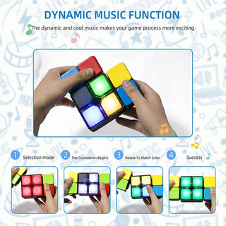 Masroo Electronic Handheld Game | Flip, Slide, and Match the Colors to Beat the Clock - 4 Game Modes - Multiplayer Fun,Super Addictive Fun Game for All Ages Challenging Level of Fun Flip Side