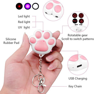 Mumoo Bear Cat Toys, Laser Pointer with 5 Adjustable Patterns, USB Recharge Laser, Long Range and 3 Modes Training Chaser Interactive Toy, Dog Laser Toy