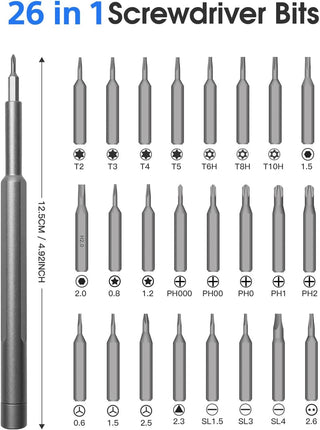 Anspect Precision Screwdriver Set, 24 in 1 Mini Screwdriver, Magnetic Driver Bits Set, Set, S2 Alloy Steel Pocket Manual Screwdriver Tool Set, Repair Tool Kit