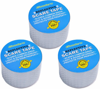 Goodern Bird Repellent Deterrent Reflective Scare Tape Double Sided Bird Repellent Tape for Keeping Away Unwanted Birds for Garden and Farm (350 FT/4.8CM)