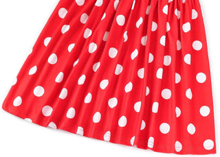 WonderBabe Girl Costume Polka Dots Tulle Tutu Dresses Princess Fancy Dress Up Halloween Birthday Party Dress with Ears Headband