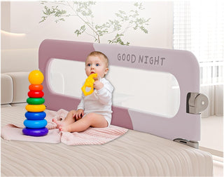 U-HOOME Bed Rails for Toddlers-Foldable Baby Bed Rails Guard,Kids'Bed Rails Guards,Safety Bed Fence Protector Rail,Adjustable Heights&Swing Down Bed Guard Rail for Queen King Twin Bunk (1.5m-pink)