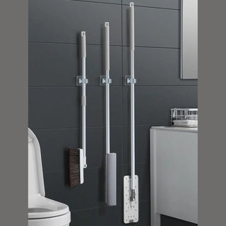 ZALCOON 6 PCS Mop Broom Holder Wall Mount - Mop Holder Self Adhesive Broom Hanger for Home Garage Garden Laundry Room Storage, Kitchen Tools Organizer