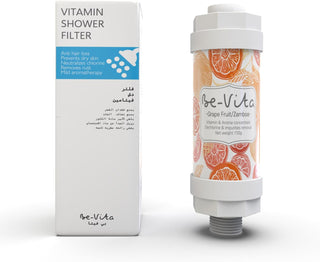 Be-Vita Korean Vitamin Shower Filter - Anti Hair Loss - Prevents Dry Skin - Chlorine Removal - Rust Removal - Relaxing Aromatherapy - Non-Toxic (Baby Powder)