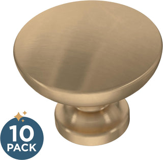 Franklin Brass Flat Top Round Kitchen Cabinet Knobs or Drawer Knobs 1-3/16" (30mm), 10-Pack Warm Chestnut Cabinet Hardware P29523K-WCN-B