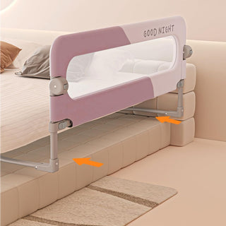 U-HOOME Bed Rails for Toddlers-Foldable Baby Bed Rails Guard,Kids'Bed Rails Guards,Safety Bed Fence Protector Rail,Adjustable Heights&Swing Down Bed Guard Rail for Queen King Twin Bunk (1.5m-pink)