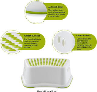 McMola 2 Step Stool for Toddlers Non Slip Sturdy Double Step Up For Kids Safe Toddler Loo Potty Toilet Training in The Bathroom Kitchen and Home