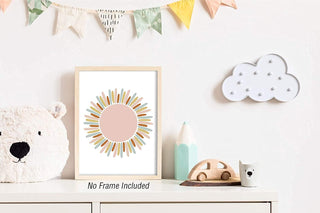 Rainbow Canvas Print, Nursery Wall Art Pink Print, You Are My Sunshine Wall Art Decor Cloud Nursery Pictures Wall Art for Girl Bedroom Nursery Prints Posters Kids Room Wall Art 12x16x3 Inch unframed