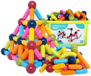 Joytechs Magnetic Balls and Rods Set - 42Pcs STEM Building Blocks for Kids Age 3+ | Educational Magnetic Toys for Boys & Girls | Includes Model Instructions and Storage Bag