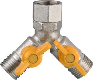 Tecmolog Brass Water Diverter 3 Way Shower Diverter Valve T Adapter Shower Head Shut-Off Valve for Showerhead and Shower Arm, DSF009
