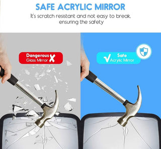 Car Backseat Safety Mirror, CharmCollection Peace of Mind to Keep An Eye on Baby in A Rear Facing Child Seat Premium Black Frame Car Rear View Baby Car Seat Mirror for Baby Back Seat Child Seats