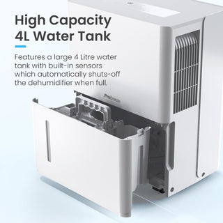 Pro Breeze 30L/Day Dehumidifier - Smart Compressor Dehumidifier with App, Wi-Fi, Continuous Drainage, 4L Water Tank, 24h Timer & Auto Defrost, Mould Remover & Moisture Absorber for Home & Bathroom
