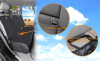 GSODC Dog Car Seat Cover for Back Seat Cover for Kids（1 Pack） with Dog Seat Belt Non Stick Fur Car Seat Protector for Dogs Nonslip Water Proof Durable Dog Car Seat Cover for Truck SUV 1, Black