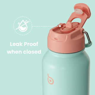 bottlebottle BOTTLE BOTTLE 32oz Insulated Water Bottle Stainless Steel Sport Water Bottle with Straw Dual-use Lid Design for Gym with Pill Box (green)