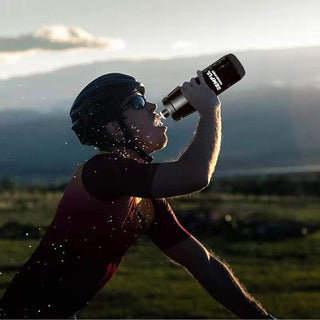 GEMFUL Bike Water Bottle BPA Free 750ml 2 Pack (Black+white)