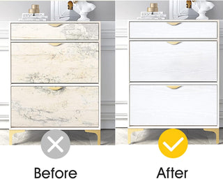 Arthome White Wood Paper,43.5x305cm Self Adhesive Wallpaper Waterproof Gloss PVC Vinyl, Oil Proof Paper for Furniture Cover Surface,Countertop,Kitchen