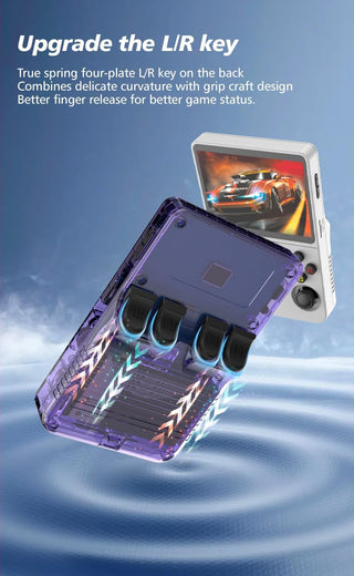 QuantumG - R36S Retro Handheld Game Console with 3.5 Inch IPS HD Display, Linux System, 1000 Inbuilt Games, 64GB Game Card – Compact Pocket Video Game (Purple)