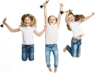 KASTWAVE Plastic Gold Star Award Trophies for Party Decorations, Party Favors, School Award, Game Prize, Party Prize and Appreciation Gifts (13 Pack 4.7'')